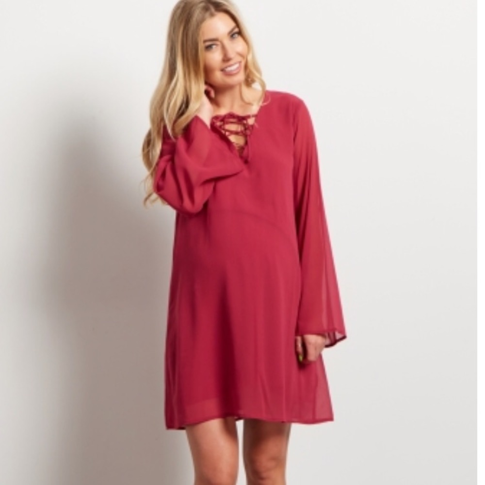 Pink blush maternity small pink dress